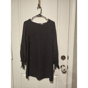 NWT H&M Ladies Lightweight Short Dress Size 8 Navy Blue and Red Geometric Design